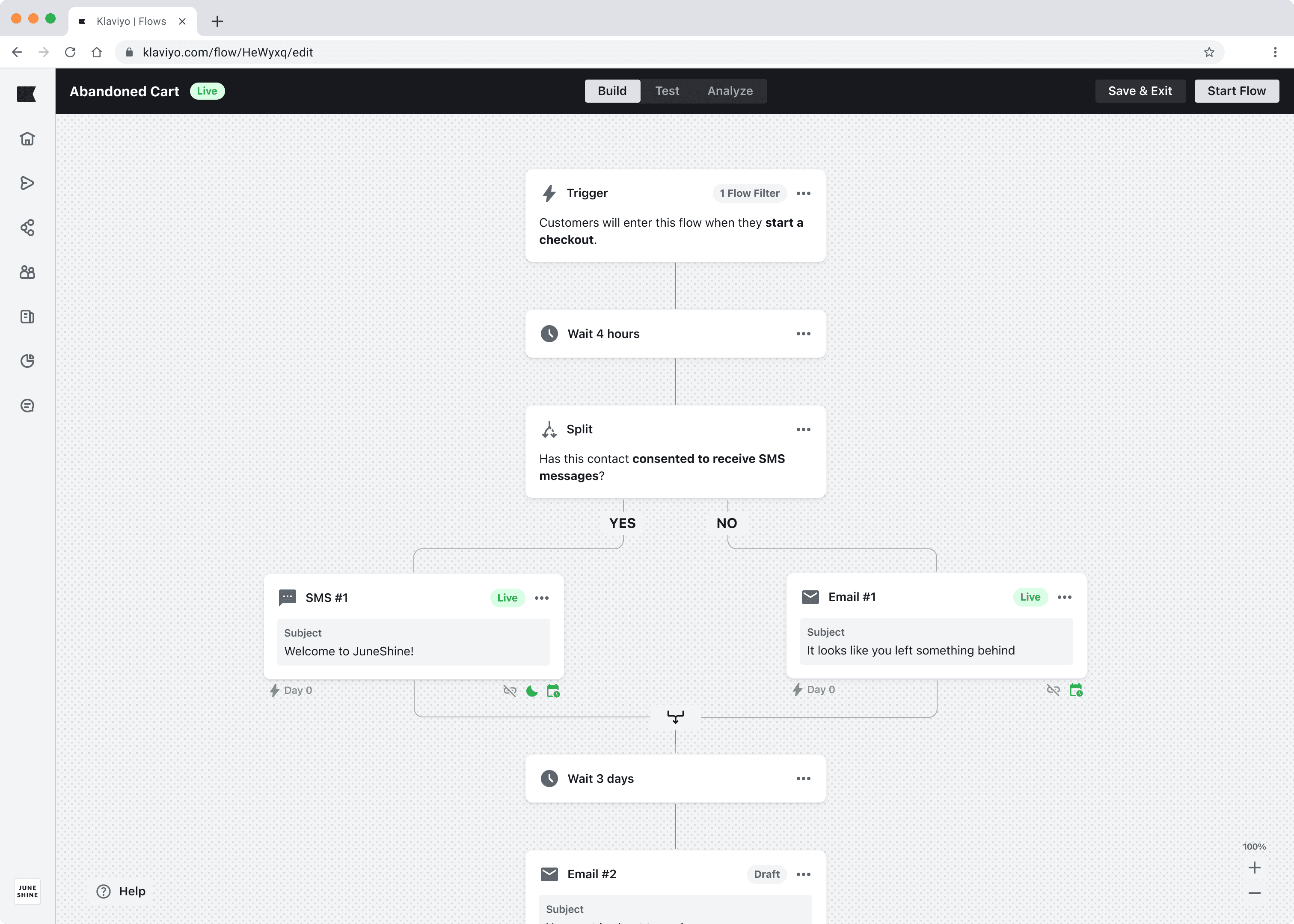 Klaviyo homepage screenshot